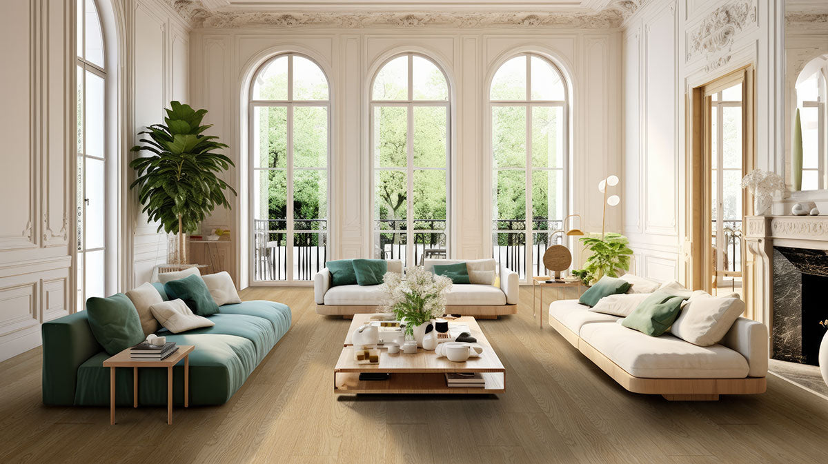 MSI - Laurel Reserve Luxury Vinyl Plank - Linen Loggia Living Room Install