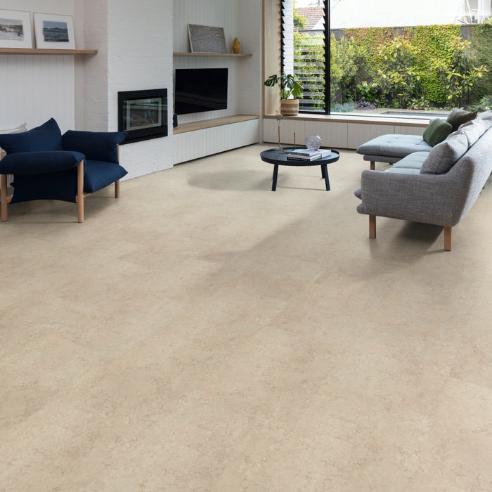 Karndean - LooseLay - 19.7 in. x 24 in. Stone Vinyl Tile - Capri Installed