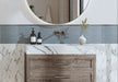 Maniscalco - Chameleon Series - 1" x 1" Porcelain Penny Round Mosaic - Blue Denim Close View Installed