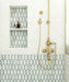 Maniscalco - Provence - Mini Provenzal 2 in. x 4 in. Porcelain Mosaic - Ambre Installed