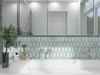 Maniscalco - Provence - Mini Provenzal 2 in. x 4 in. Porcelain Mosaic - Carrara Installed