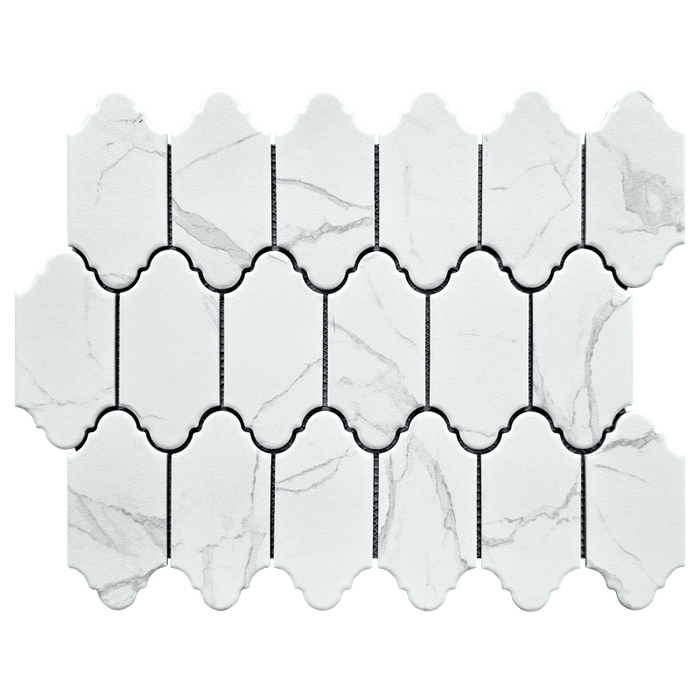 Maniscalco - Provence - Mini Provenzal 2 in. x 4 in. Porcelain Mosaic - Carrara