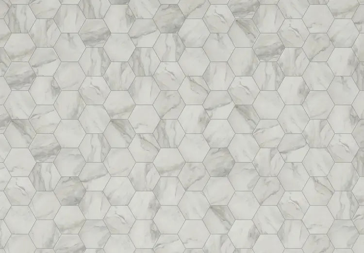 Mannington - Adura Apex - Artemis 13.6 in. x 11.8 in. Hexagon Luxury Vinyl Tile - Cloud Cover Color Variation