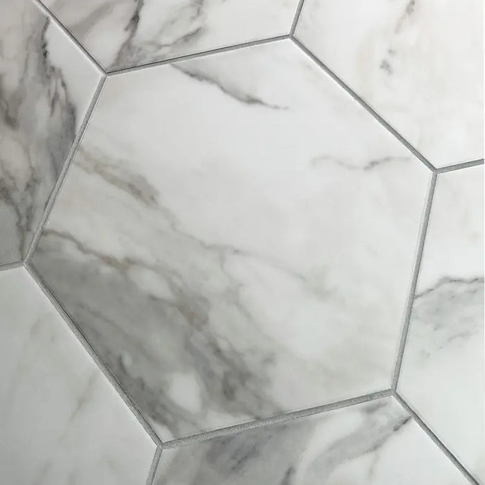 Mannington - Adura Apex - Artemis 13.6 in. x 11.8 in. Hexagon Luxury Vinyl Tile - Cloud Cover