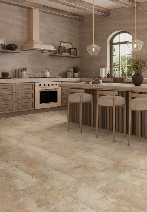 Mannington - Adura Apex - Luxxe 12 in. x 24 in. WPC Luxury Tile - Caviar Room Scene