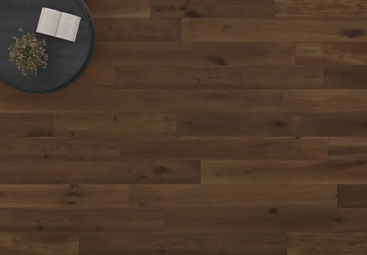 Mannington - Inferno Collection - 9 1/2 in. Engineered Hardwood - Cinder Installed