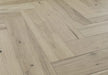Mannington - Maison Collection - Provence Herringbone Engineered Hardwood - Blanc Close view