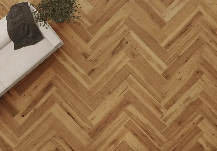 Mannington - Maison Collection - Provence Herringbone Engineered Hardwood - Champagne Installed