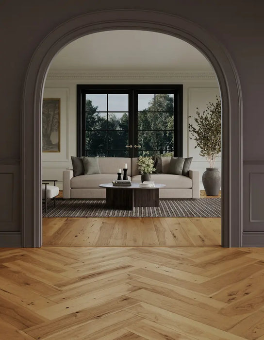 Mannington - Maison Collection - Provence Herringbone Engineered Hardwood - Champagne Room Scene