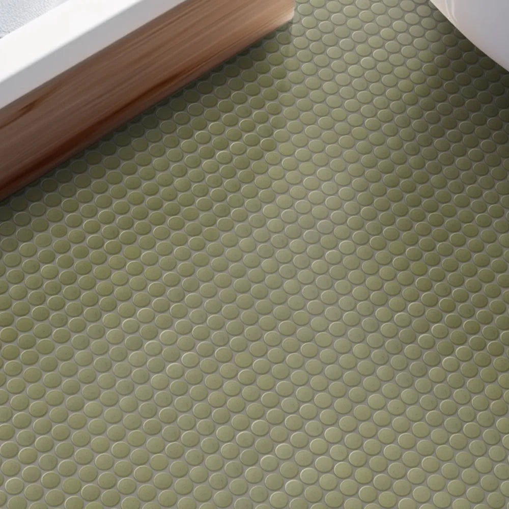 Lungarno - MidMod 1.25 in. Discs Mosaic - Citrine Installed