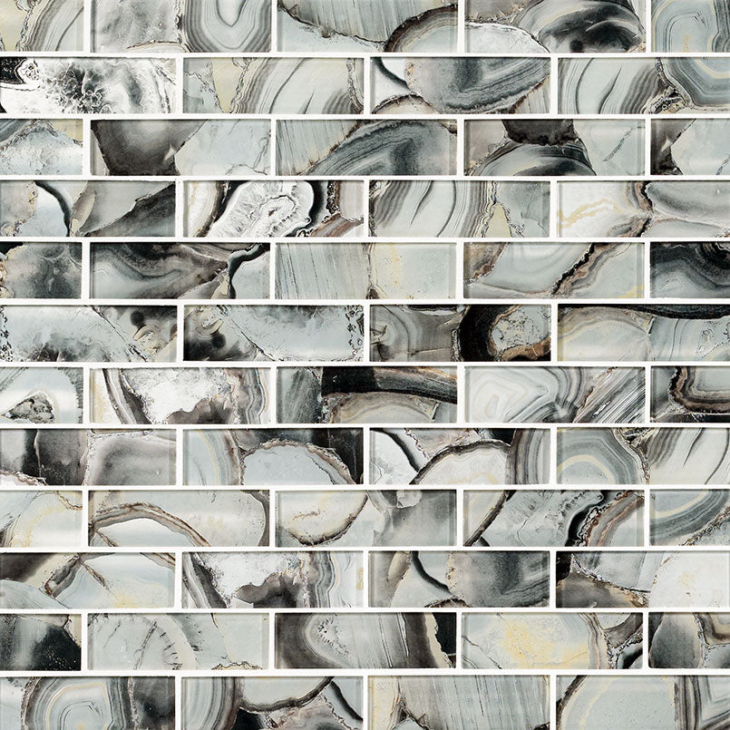 MSI - Midnight Agate - 2 in. x 6 in. Glass Subway Tile