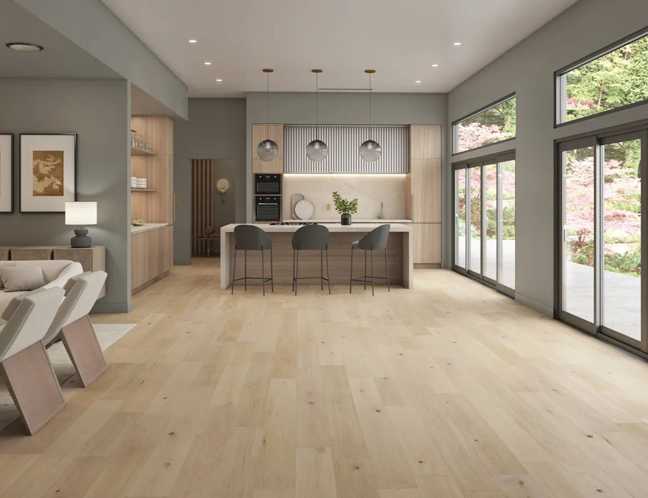 LM Flooring - Duet Herringbone & Plank 7.5 in Engineered Hardwood - Paris's Glaze floor installation