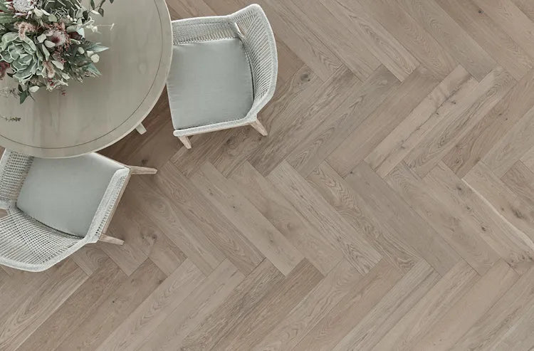 Mannington - Latitude Collection Park City Herringbone - Alpine Installed