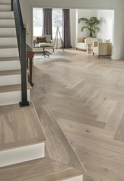 Mannington - Latitude Collection Park City Herringbone - Snowcap Room Scene