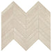 Marazzi - Modern Formation Porcelain Chevron Mosaic - Peak White