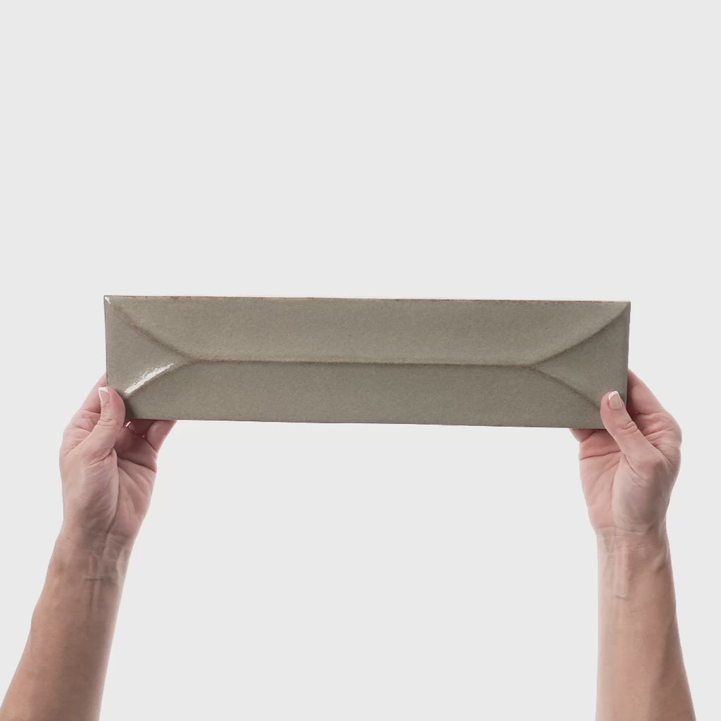 Marazzi - Terramater 3.5 in. x 15 in. Glossy Porcelain Tile - Wave Crest Moss