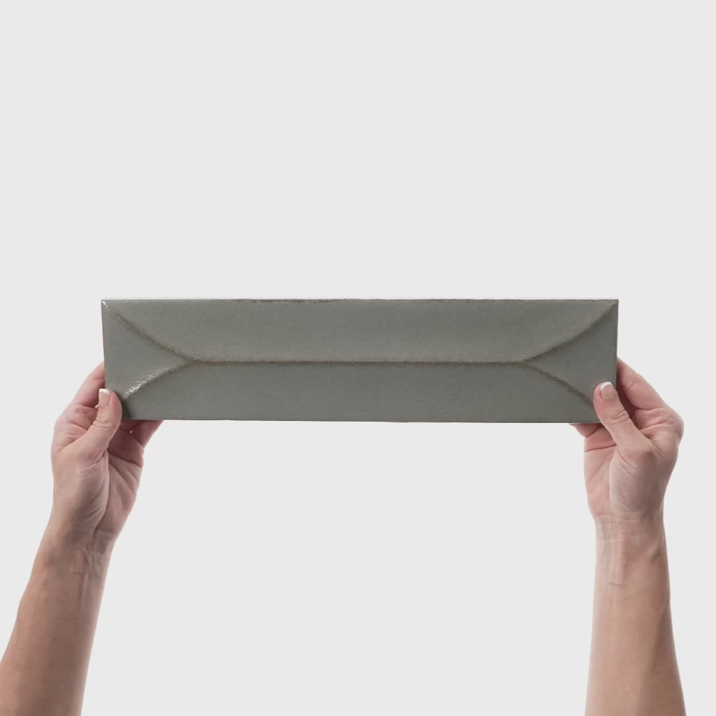 Marazzi - Terramater 3.5 in. x 15 in. Glossy Porcelain Tile - Wave Crest Lichen