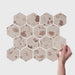 Marazzi - Curation 15 in. x 12 in. Polished Porcelain Hex Mosaic - Stucco