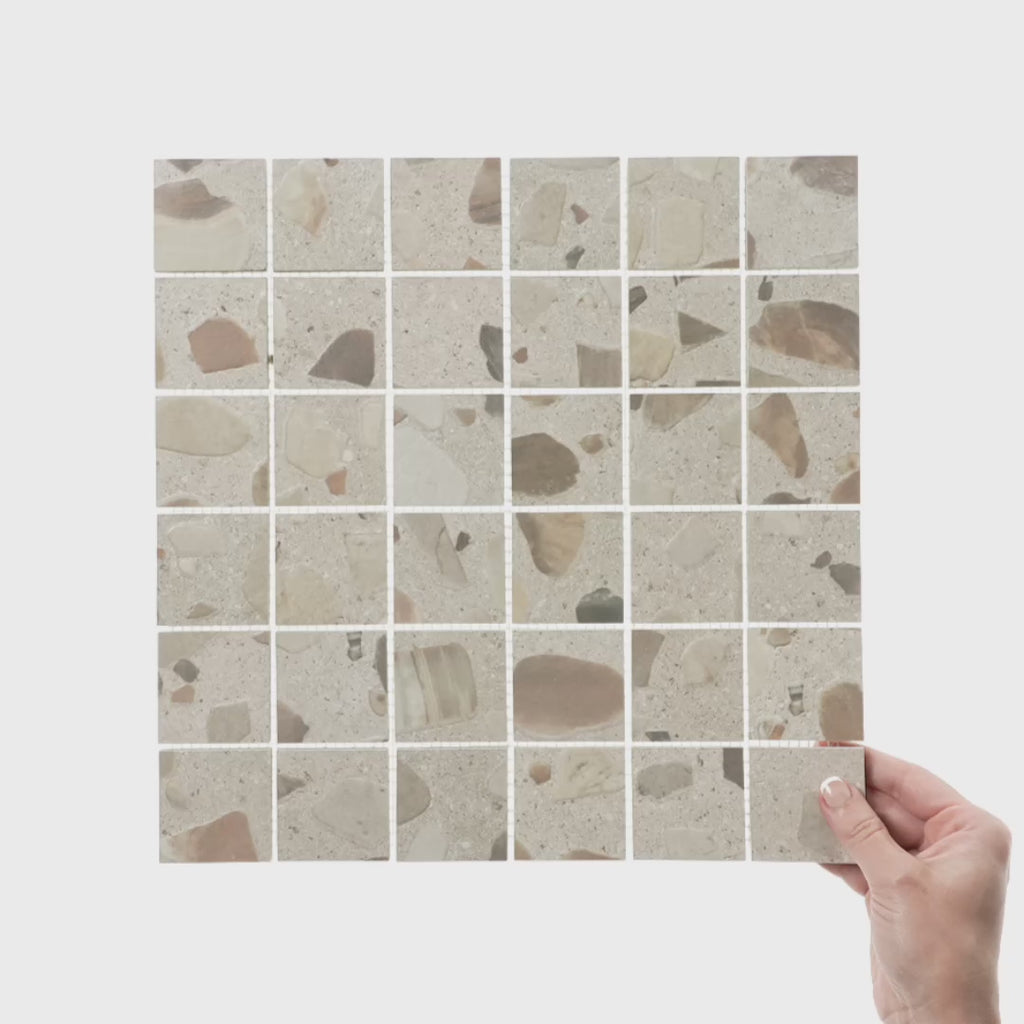 Marazzi - Curation 2 in. x 2 in. Matte Porcelain Straight Joint Mosaic - Stucco