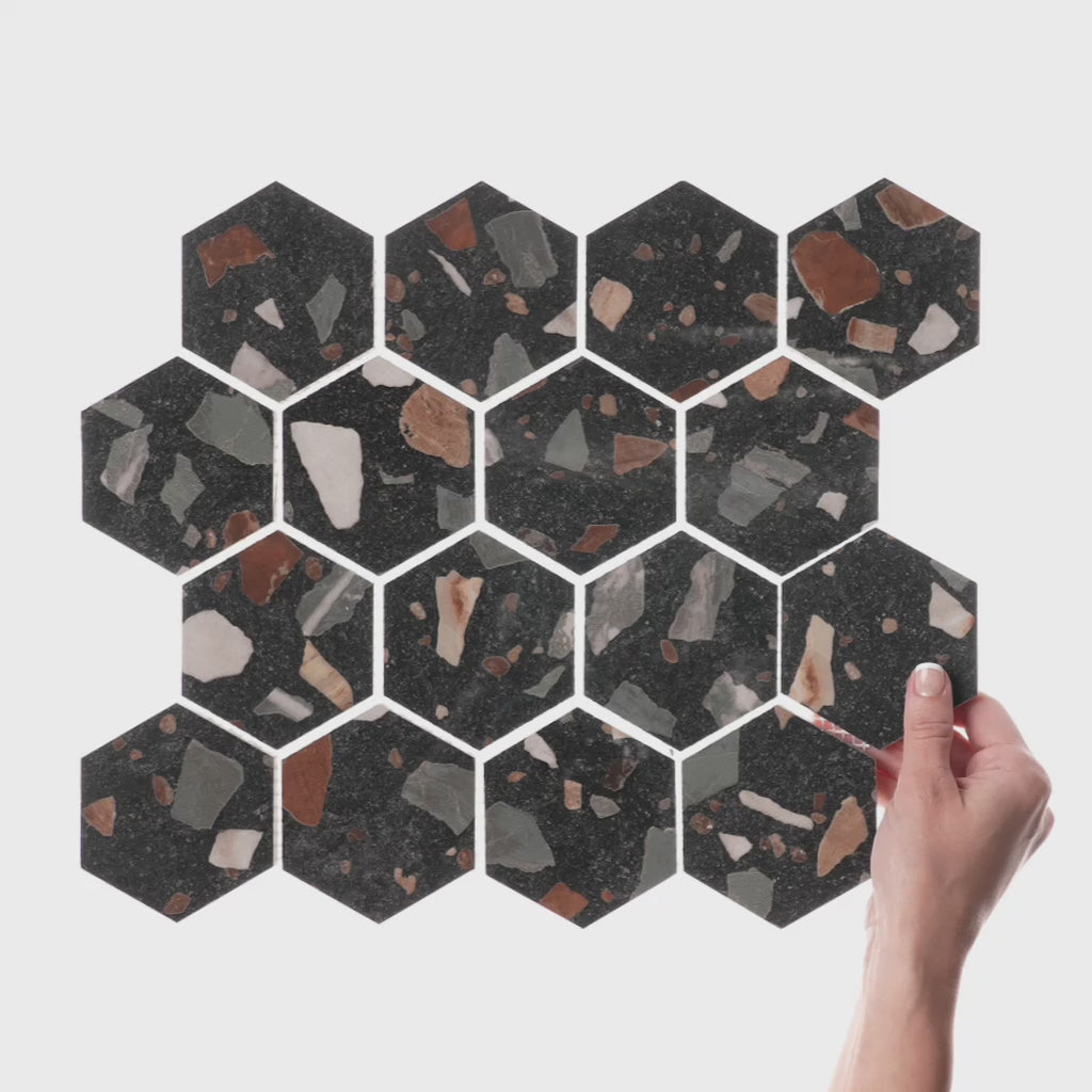 Marazzi - Curation 15 in. x 12 in. Polished Porcelain Hex Mosaic - Current