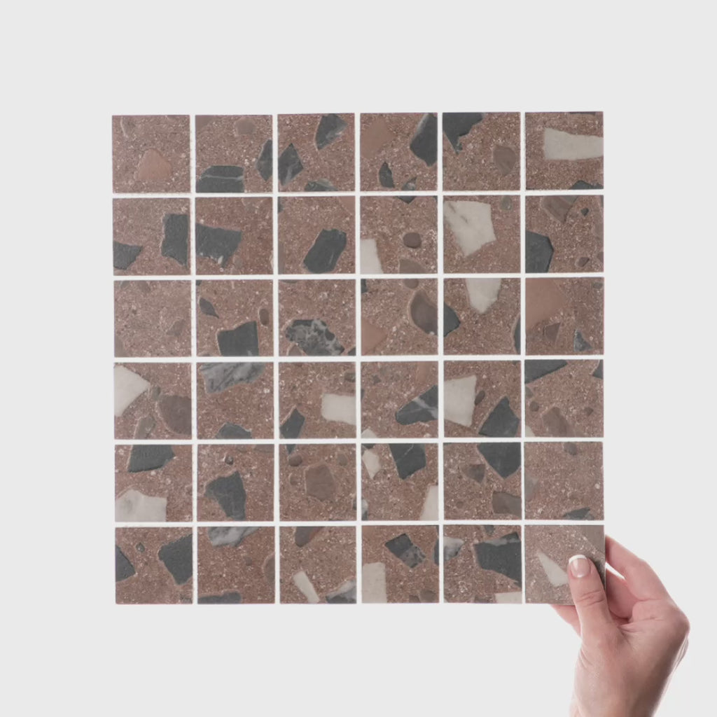 Marazzi - Curation 2 in. x 2 in. Matte Porcelain Straight Joint Mosaic - Clay