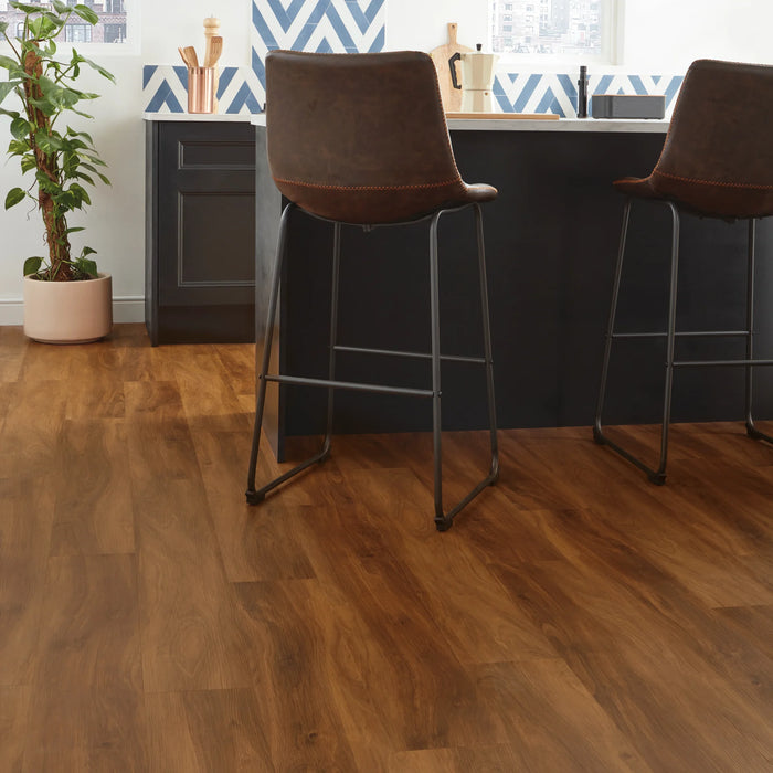 Karndean Korlok Reserve 48 in. x 7 in. Luxury Vinyl Tile - Marron Elm Installed