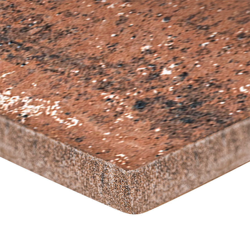 MSI - Brickstone 2 in. x 18 in. Porcelain Tile - Red Brick Close View