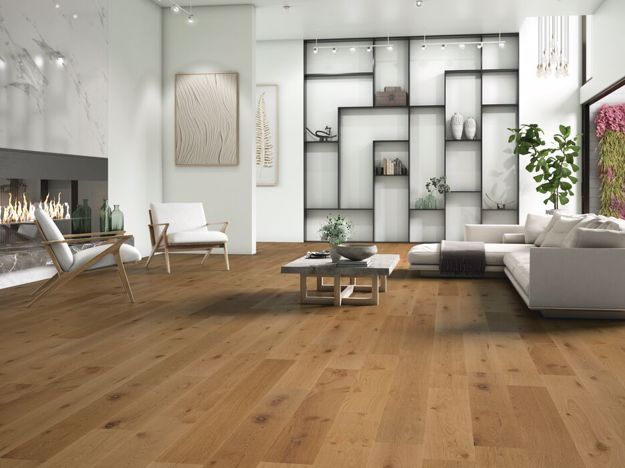 Robbins - Coastside Collection - 9" W - Engineered Hardwood - Half Moon Bay floor installation
