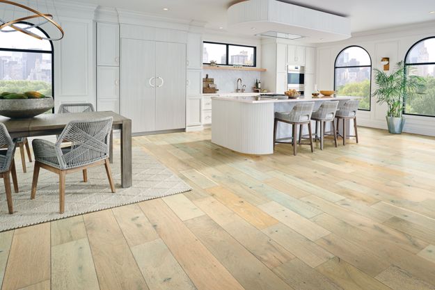 Robbins - Nature's Canvas Collection - 9" W - Engineered Hardwood - Airy Respite floor installation