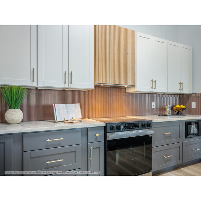 Emser Tile - Ribbella - 4" x 15" Glossy Porcelain Tile - Brick installed 2