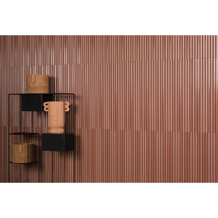Emser Tile - Ribbella - 4" x 15" Glossy Porcelain Tile - Brick installed
