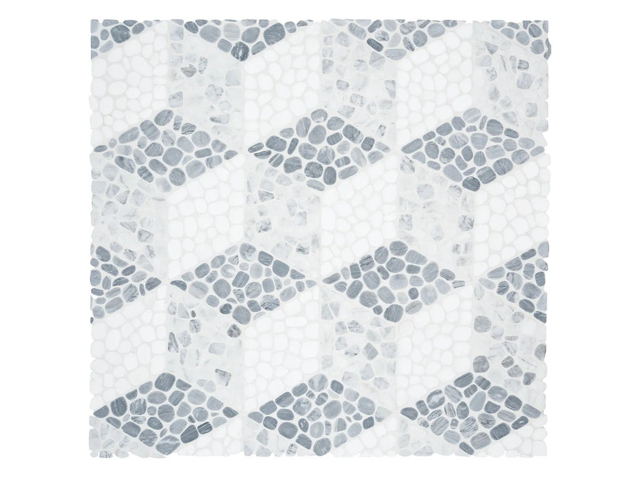 Anatolia - Cabana 10 in. x 12 in. Tumbled Stone Pebble Mosaic - Node - River