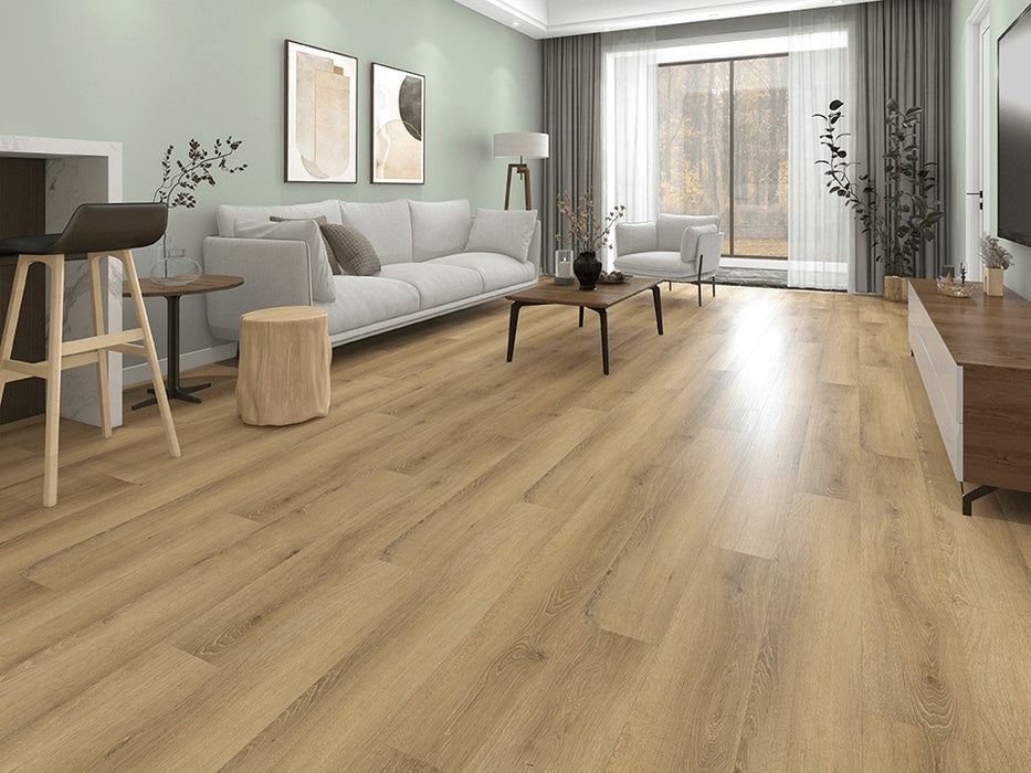 Tesoro - OakSong - 9 in. x 60 in. Luxury Engineered Planks - Saddle floor installation