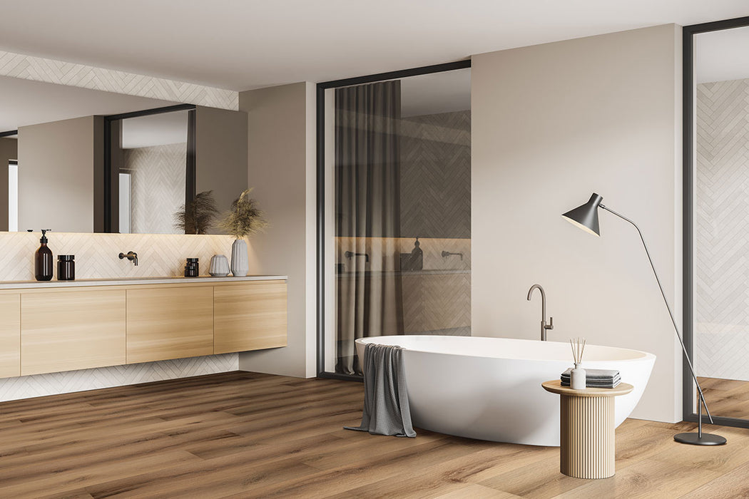MSI - Laurel Reserve Luxury Vinyl Plank - Scandi Bathroom Install