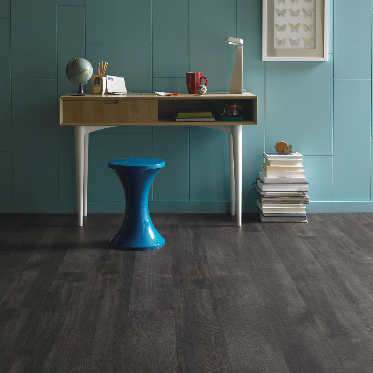 Karndean - Van Gogh Rigid Core 7 in. x 48 in. - SCB89 Ebony Installed