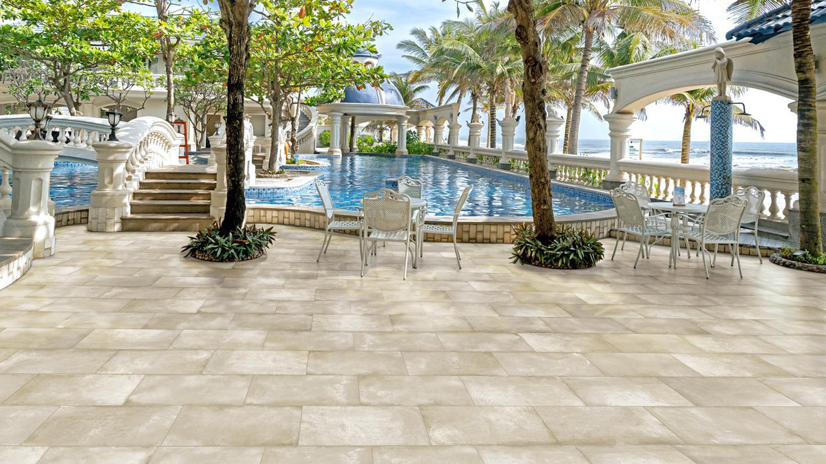 Tesoro - Tirreno Toscane Series - 12 in. x 24 in. Textured Porcelain Tile - Firenze floor installation