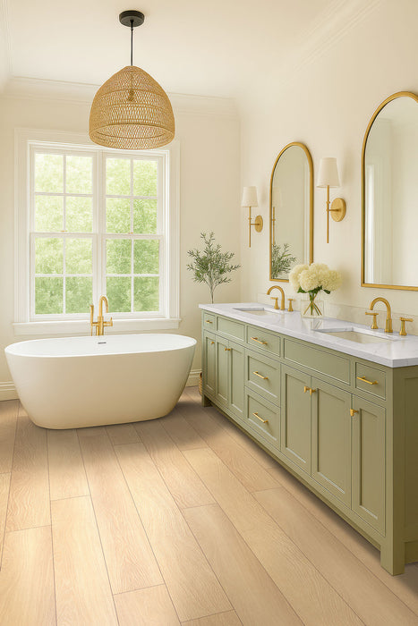 MSI - Shorecliffs Collection - 9 in. x 87 in. - Wallingford Blonde floor installation