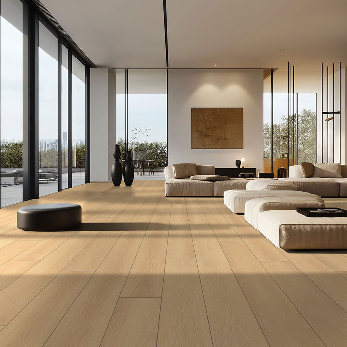 MSI - Shorecliffs Collection - 9 in. x 87 in. - Houston Trail floor installation