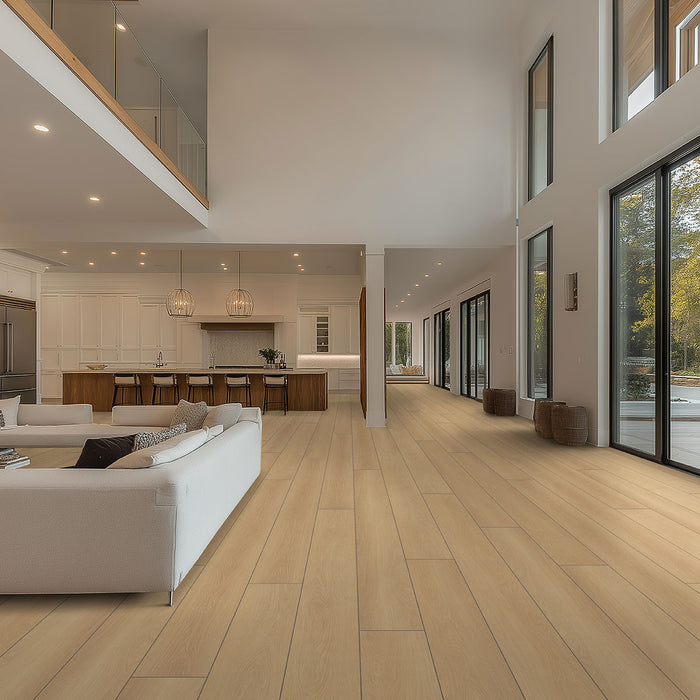 MSI - Shorecliffs Collection - 9 in. x 87 in. - Houston Trail floor installation