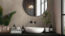 MSI - Sinfonia Piano 4.5 in. x 9 in. Porcelain Tile - Abedul Bathroom Install