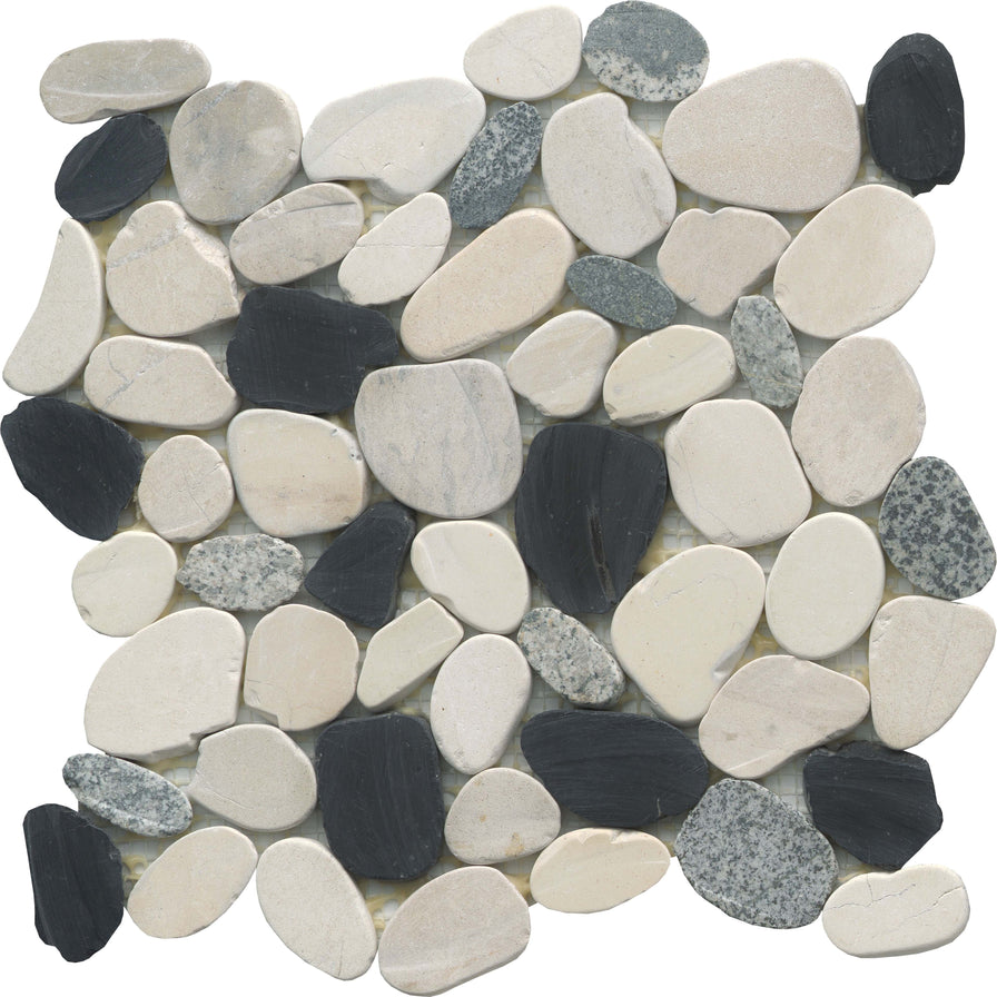 Emser Tile - Venetian Pebbles - 12&quot; x 12&quot; Stone Mosaic - Italia