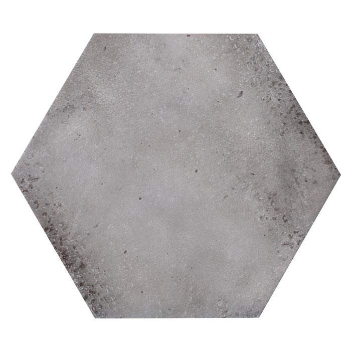 Tesoro - Fuoritono Collection - 9.25 in. x 10.75 in. Hexagon Porcelain Matte Tile - Grigio