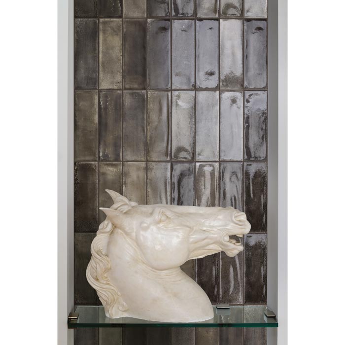 Tesoro - Fuoritono Collection - 4 in. x 12 in. Porcelain Glossy Tile - Muschio Room scene