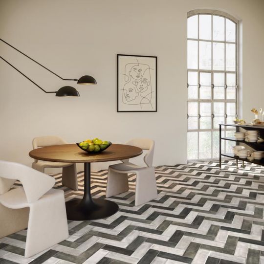 Tesoro - Fuoritono Collection - 4 in. x 12 in. Porcelain Matte Tile - Muschio room scene