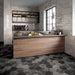 Tesoro - Fuoritono Collection - 9.25 in. x 10.75 in. Hexagon Porcelain Matte Tile - Nero Room scene