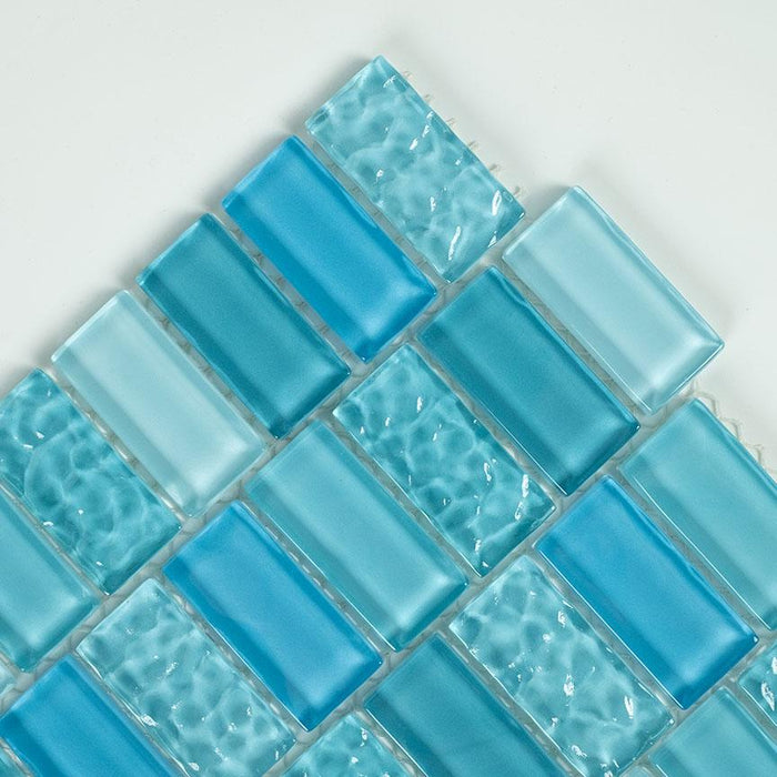 Tesoro - Watercraft Series - 11.75 in. x 11.75 in. Glass Mosaic - Coral Reef Close View