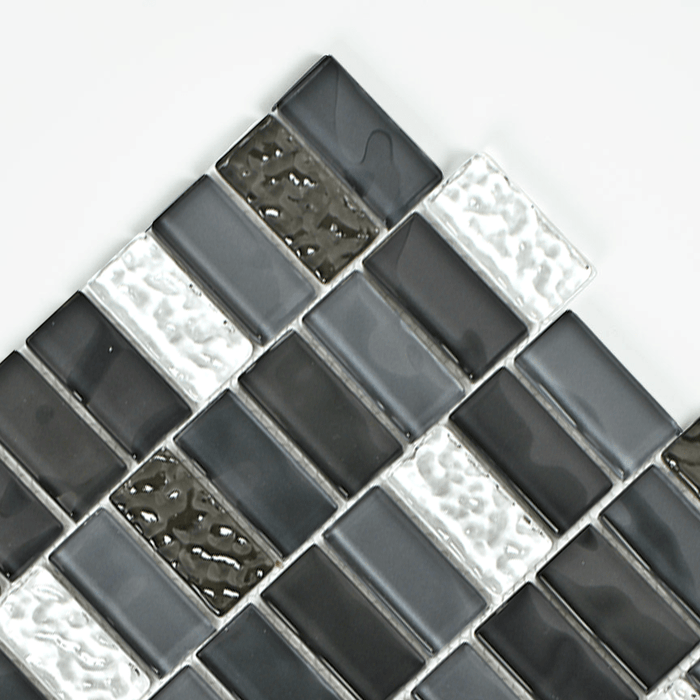 Tesoro - Watercraft Series - 11.75 in. x 11.75 in. Glass Mosaic - Black Sand Close View