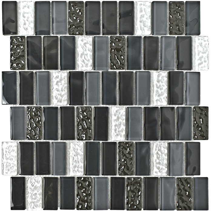 Tesoro - Watercraft Series - 11.75 in. x 11.75 in. Glass Mosaic - Black Sand