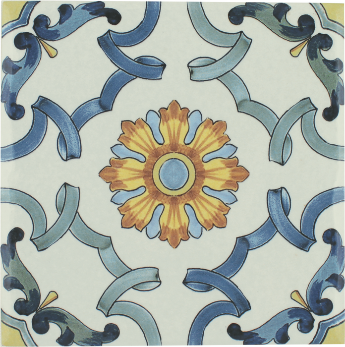 Tesoro - Maioliche Collection - 6 in. x 6 in. Porcelain Tile - 3 Single Tile