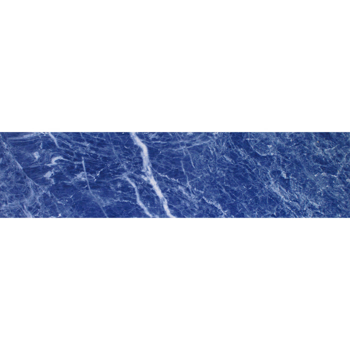 Tesoro - Roccia Collection - 6 in. x 24 in. Glossy Porcelain Tile - Cobalt